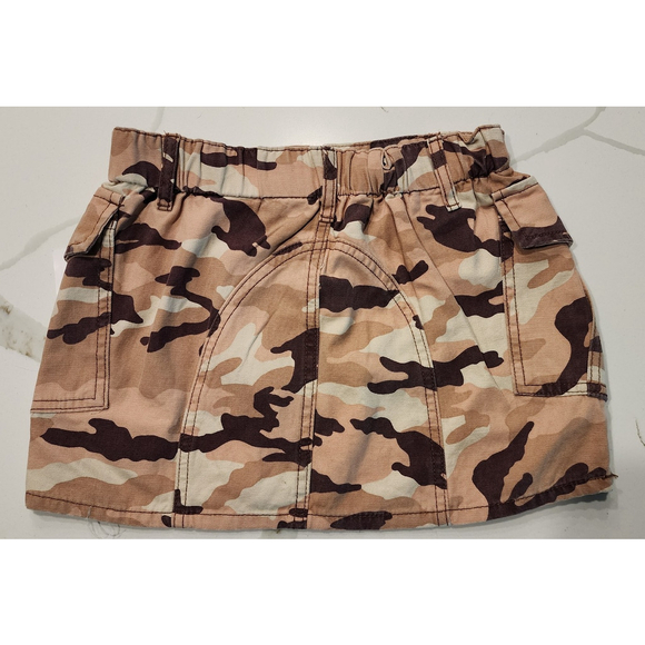FOREVER 21 Camo Cargo Pockets Skirt Women's XS Tan NWT - Picture 2 of 11